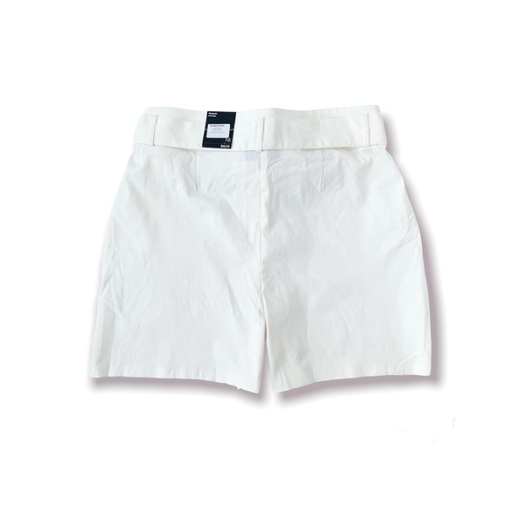 🌸New🌸 Inc Women’s Belted High Rise Shorts Size 16 Stretch Ivory NWT - Picture 8 of 14